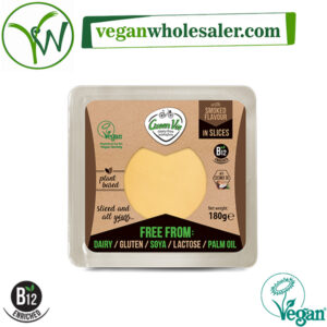 Vegan Smoked Gouda Cheese Alternative Slices by Greenvie. 180g pack.