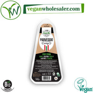Vegan Parveggio Parmesan Cheese Alternative Wedge by Greenvie. 200g pack.