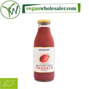 Vegan Organic Premium Sicilian Tomato Passata by Seggiano. 500g bottle.