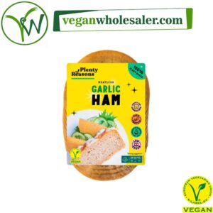 Vegan Garlic Ham Slices by Plenty Reasons. 120g pack.