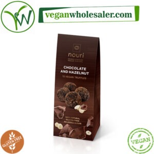 Vegan Chocolate & Hazelnut Truffles by Nouri. 100g box.