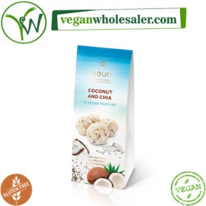 Vegan Coconut & Chia Truffles by Nouri. 100g box.