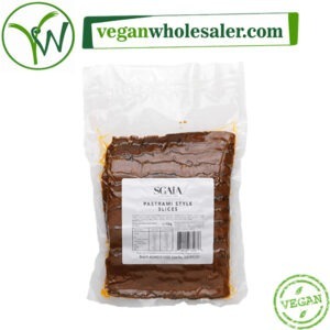 Vegan Pastrami Style Slices by Sgaia. 700g pack.