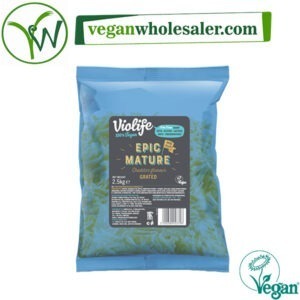 Vegan Grated Epic Mature Cheddar Cheese Alternative by Violife. 2.5kg pack.