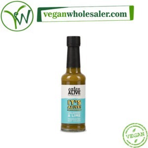 Vegan Lime and Jalapeno Fermented Hot Sauce by Eaten Alive. 150ml bottle.