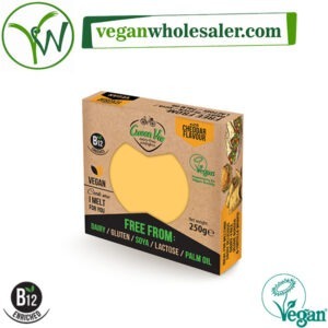 Vegan Cheddar Cheese Alternative Block by Greenvie. 250g pack.