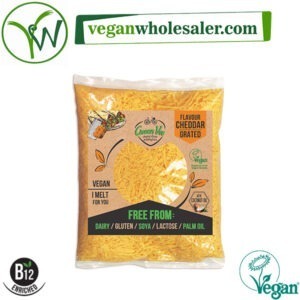 Vegan Grated Cheddar Cheese Alternative by Greenvie. 1kg pack.
