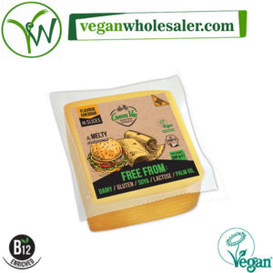 Vegan Cheddar Cheese Alternative Slices by Greenvie. 500g pack.