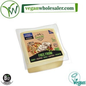 Vegan Mozzarella Cheese Alternative Slices by Greenvie. 500g pack.