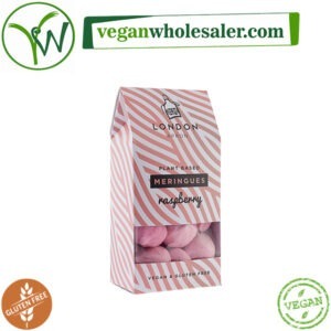 Vegan Raspberry Meringues by London Apron. 25g pack.