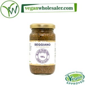 Vegan Black Olive Paté by Seggiano. 190g jar.
