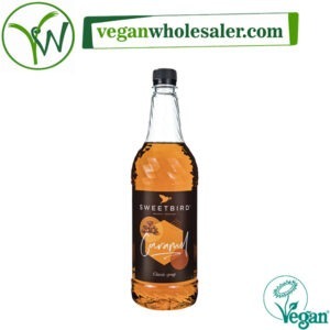 Vegan Caramel Classic Syrup by Sweetbird. 1L bottle.