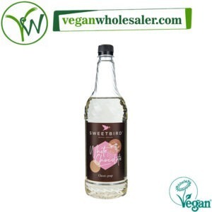 Vegan White Chocolate Classic Syrup by Sweetbird. 1L bottle.
