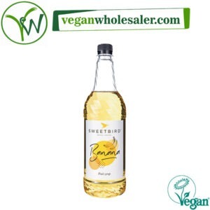 Vegan Banana Fruit Syrup by Sweetbird. 1L bottle.