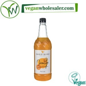 Vegan Orange Fruit Syrup by Sweetbird. 1L bottle.