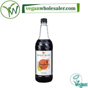 Vegan Strawberry Fruit Syrup by Sweetbird. 1L bottle.