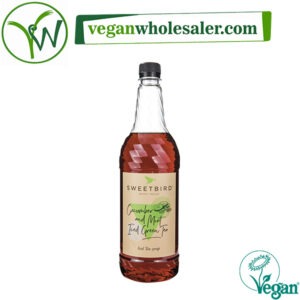 Vegan Cucumber & Mint Green Iced Tea Syrup by Sweetbird. 1L bottle.