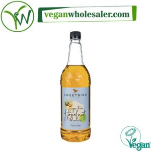 Vegan Hazelnut Sugar-Free Syrup by Sweetbird. 1L bottle.