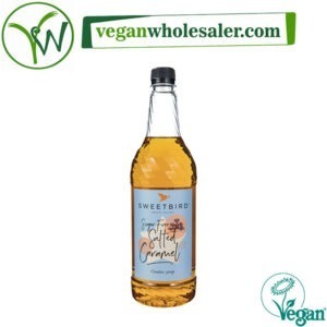 Vegan Salted Caramel Sugar-Free Syrup by Sweetbird. 1L bottle.