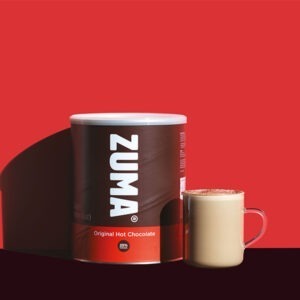 Vegan 25% Hot Chocolate by ZUMA served in a vegan mocha.