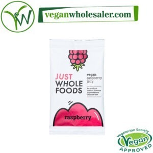 Vegan Raspberry Jelly by Just Wholefoods. 85g packet.