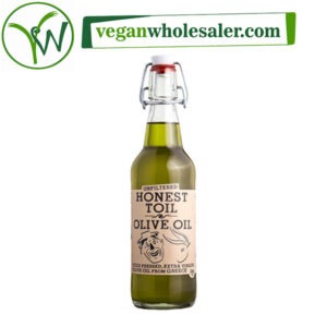 Vegan Unfiltered Extra Virgin Olive Oil by Honest Toil. 500ml bottle.