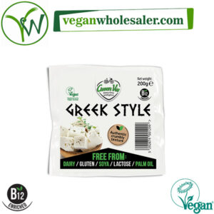 Vegan Greek Style Feta Cheese Alternative Block by Greenvie. 200g pack.