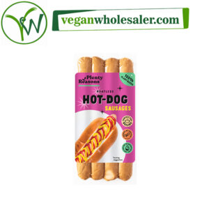 Vegan Hot Dog Sausages by Plenty Reasons. 200g pack.