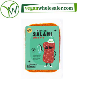 Vegan Salami Picante Slices by Plenty Reasons. 100g pack.