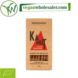 Vegan Kamut Khorasan Digestive Biscuits by Seggiano. 170g box.