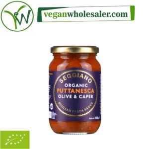 Vegan Organic Puttanesca Pasta Sauce by Seggiano. 350g jar.