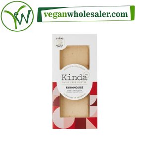 Vegan Farmhouse Block (Cheddar Style) by Kinda Co. 120g Block.