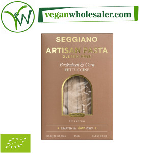 Vegan Gluten Free Buckwheat and Corn Fettuccine pasta by Seggiano. 250g box.